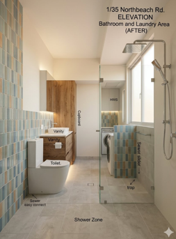 Full color 3D interior design room layout render